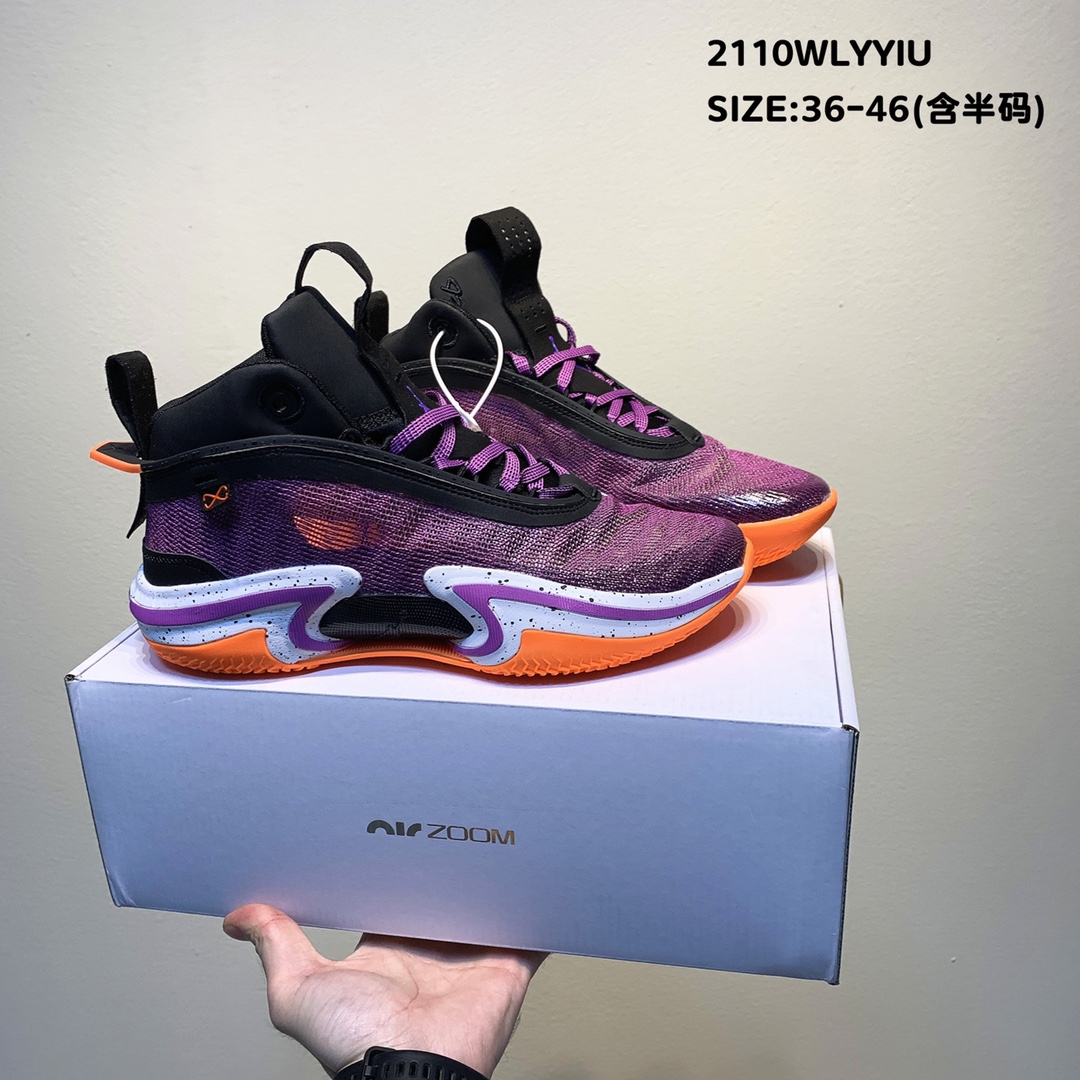 Air Jordan 36 Purple Black Blue Basketball Shoes